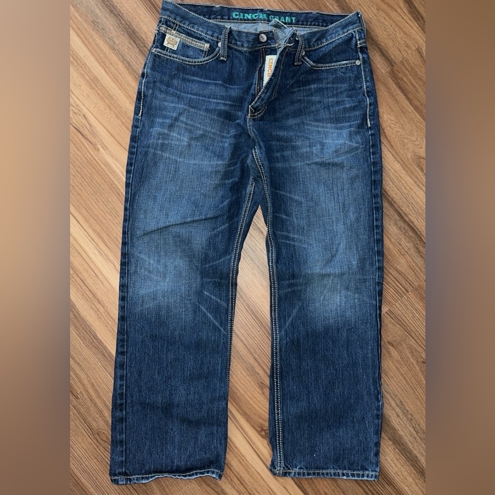 Cinch Straight Leg Medium Wash Denim Jeans
